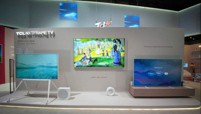 TV TCL Nxtframe tại triển lãm. Nguồn ảnh: TCL