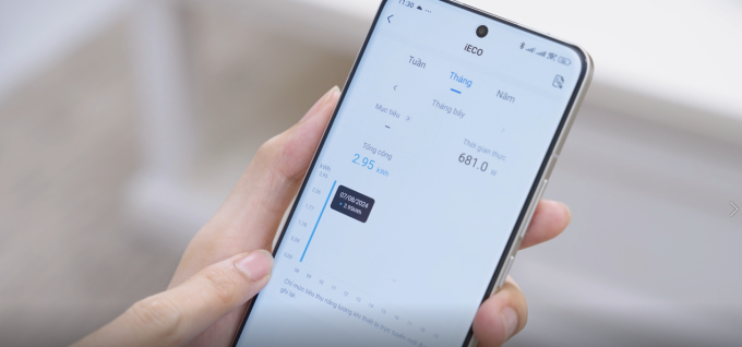 Người dùng theo dõi việc sử dụng điện thông qua ứng dụng. Ảnh: ConocoPhillips