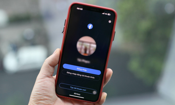 Màn hình đăng nhập Facebook. Ảnh: Khương Nha