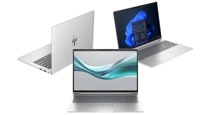 Máy tính xách tay HP Elitebook 605 series G11 có vỏ nhôm màu bạc. Ảnh: Thế Giới Số