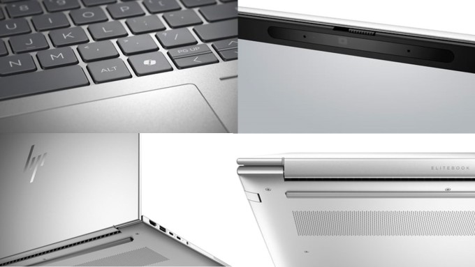 Bàn phím tích hợp các nút trợ lý AI co-pilot và công nghệ AI có trên HP Elitebook 605 Series 11. Ảnh: Digiworld