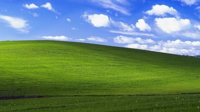 Hình nền Windows XP mang tính biểu tượng. Ảnh: Microsoft