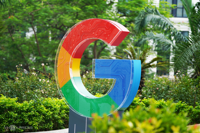 Logo Google tại một sự kiện của công ty ở Việt Nam vào tháng 7 năm 2024. Ảnh: Lưu Quý