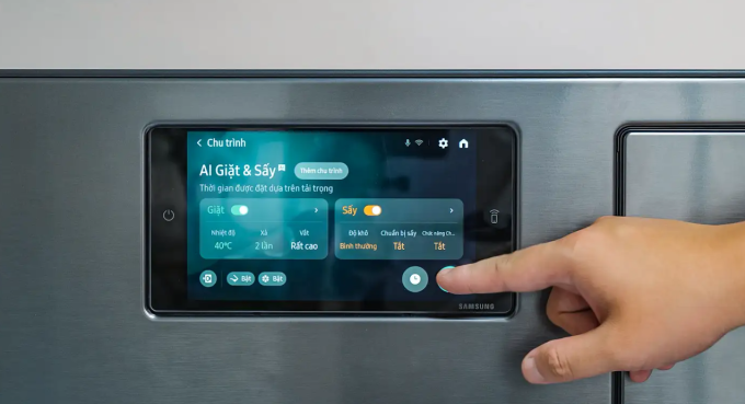 Bảng điều khiển nhà trí tuệ nhân tạo. Ảnh: Samsung