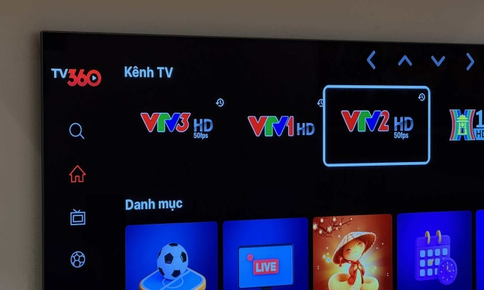 Kênh VTV trở lại nền tảng TV 2 Kênh VTV trở lại nền tảng TV VTV2, kênh VTV3 trên ứng dụng TV360, vào tối ngày 22 tháng 1. Ảnh: Tuân Hung