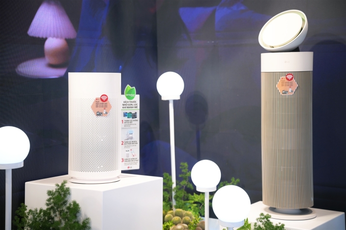 Các sản phẩm máy lọc không khí LG. Ảnh: LG