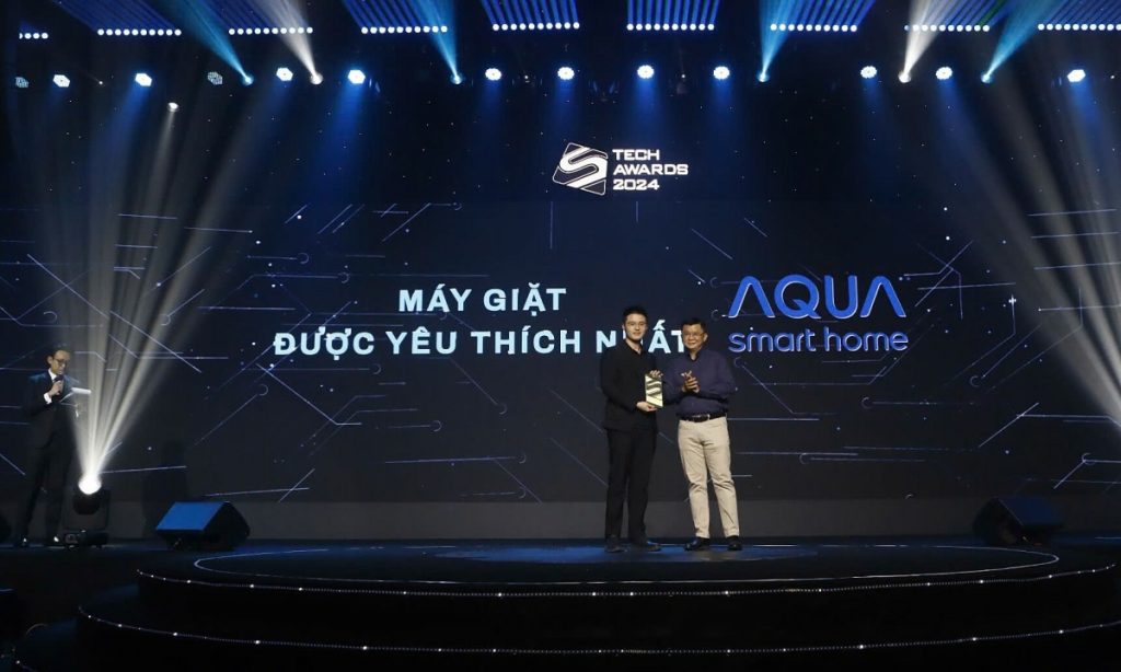 Aqua đã giành được giải thưởng công nghệ năm 2024 cho máy giặt yêu thích