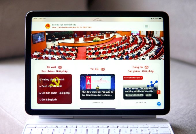 Đã công bố 32 sản phẩm và giải pháp cho khoa học và công nghệ tại Việt Nam 3 Đã công bố 32 sản phẩm và giải pháp cho khoa học và công nghệ tại Việt Nam Cổng NQ57. MST.gov.vn - Cơ sở của các sản phẩm kỹ thuật của Việt Nam. Ảnh: Con trai Minh