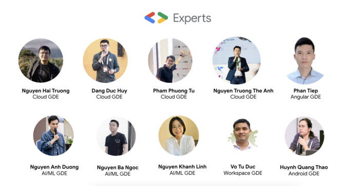 Kỹ sư nữ Việt Nam đầu tiên trở thành chuyên gia GDE của Google 2 Kỹ sư nữ Việt Nam đầu tiên trở thành chuyên gia GDE của Google 10 chuyên gia Việt Nam trong Chương trình Chuyên gia Phát triển Google. Ảnh: Google