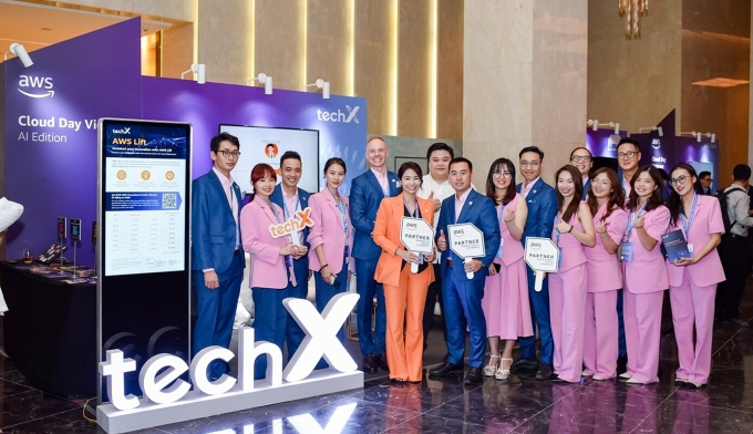 TechX Team cho sự kiện AWS Cloud Day. Ảnh: TechX